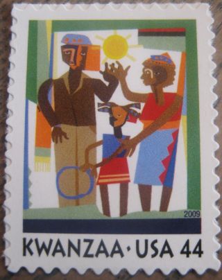 Kwanzaa Dated 2009 44 Cent Type Stamp Scott ' S 4434 - Ships For photo