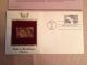1990 Indian Headdress Shoshone 22kt Gold Cover First Day Issue Stamp FDCs (1951-Now) photo 3