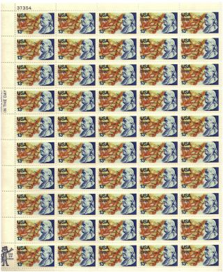 Bicentennial 1776 - 1976 13 Cent X 50 Full Plate Block Sheet photo