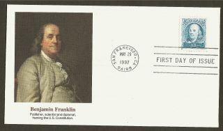 3139a 50c Benjamin Franklin - Fleetwood Fdc photo