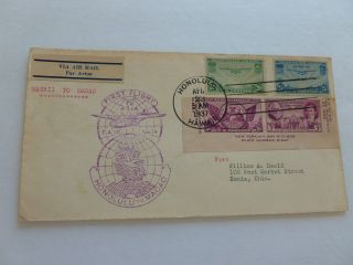 1937 First China Clipper Air Mail Flight To Asia (hawaii To Macao 4 - 23 - 1937) photo