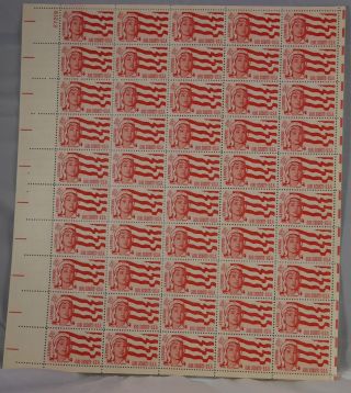 Girl Scouts 1962 Us Postage Stamp Sheet 50 Scott 1199 Fine Display Item photo