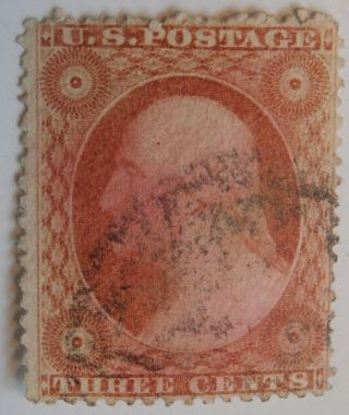 Washington,  No.  26,  Three Cent,  Dull Red,  A10 Type (ii), photo