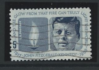Scotts 1246 1964 Kennedy Memorial Issue 5c Stamp - Post Marked photo