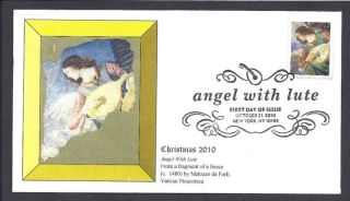 Angel With Lute Christmas Stamp Of 2010 photo