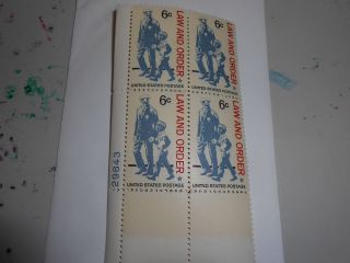 Law And Order 6 Cent Stamp Plate Block photo
