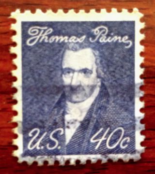 1292,  1968,  Thomas Paine 1739 - 1809 Author,  Single Lightly Canceled photo