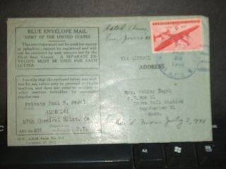 Apo 403 Knutsford,  England 1944 Wwii Army Cover 57th Chemical Maint Co Apo 515 photo
