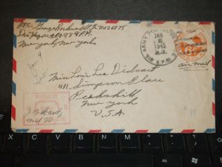 Apo 88 Florence,  Italy Wwii Censored 1945 Army Cover photo