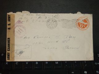 Apo 81 Leyte,  Philippines Wwii Censored 1945 Army Cover 321st Infantry photo