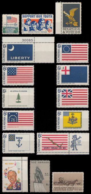 United States 1968 Scott 1338,  1342,  1344,  1345 - 1354,  1355,  1359 - 1360 photo