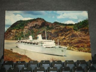 Ss Kungsholm Swedish American Line Naval Cover 1956 Mexico Panama Canal photo