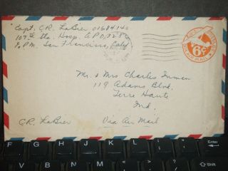 Apo 323 Arawe,  Britain Wwii Censored Army Cover 107th Hospital photo