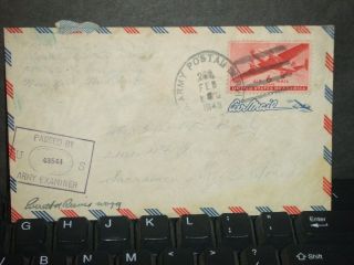 Apo 260 Metz,  France 1945 Wwii Censored Army Cover 70th Ad Div Arty photo