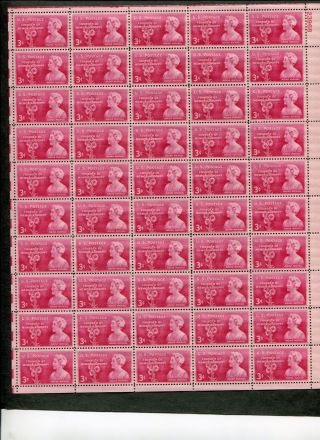 977 Sheet Of 50 3¢ Moina Michael.  Issued In 1948 photo