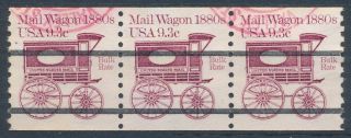 United States 1981 Scott 1903 Mail Wagon Coil Strip Of 3 Pre - Cancel photo
