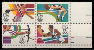 United States 1983 Scott 2051a Olympic Games Plate Block photo