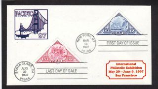 Pacific 97 Triangles First Day & Last Day Cover photo