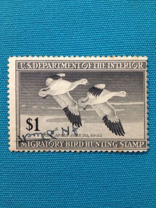 Untied States 1947 - 1948 Federal Duck Stamp Rw14 (signed) photo