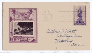 1937 Hawaiian Islands First Day Cover 3c Scott 799 Territorial Possession Cachet photo