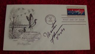 1966 Migratory Birds First Day Of Issue Cover (fdc) Signed By Actor Martin Sheen photo