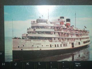 Ss St.  Lawrence Canada Steamship Lines Naval Cover Post Card photo
