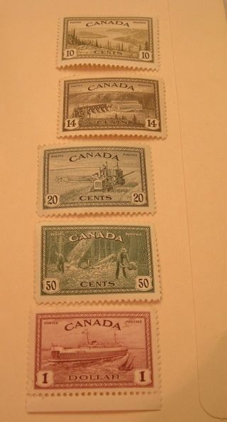 Sc 269 - 273 Canada 1946 Issue photo