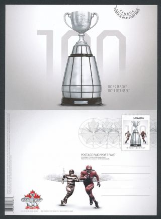 Canada 2012 Grey Cup Cfl Pre - Stamped Pc photo