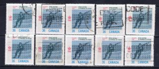 Canada 1130 (1) 1987 36 Cent ' 88 Calgary Winter Olympic Games Speed Skating photo