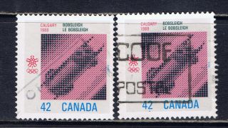 Canada 1131 (4) 1987 36 Cent ' 88 Calgary Winter Olympic Games Bobsleigh photo