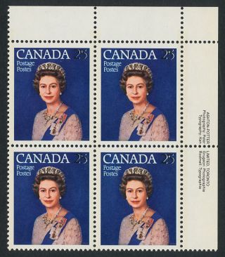 Canada 704 Tr Plate Block Queen Elizabeth Ii photo