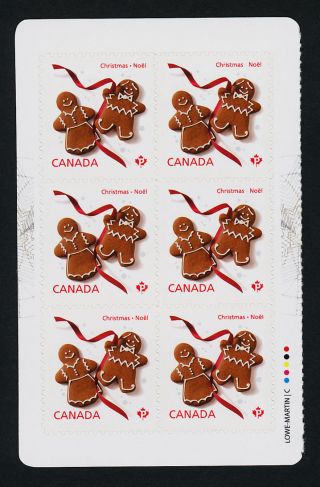 Canada 2583 Left Booklet Pane Christmas,  Gingerbread Cookies photo