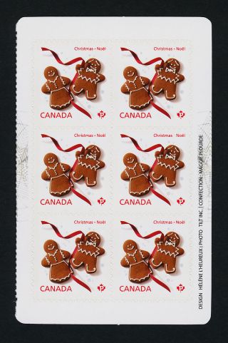Canada 2583 Right Booklet Pane Christmas,  Gingerbread Cookies photo