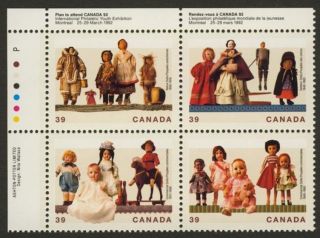 Canada 1277a Top Left Plate Block Dolls,  Horse photo