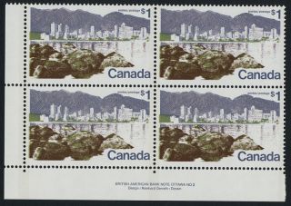 Canada 599a Bottom Left Plate Block Vancouver photo
