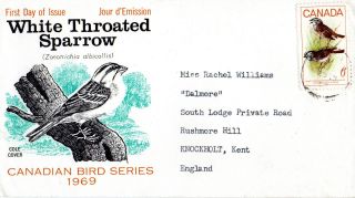 Canada 23 July 1969 Bird Life White Throated Sparrow First Day Cover Cds photo