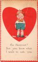 1928 Valentine Postcard - - Uxbridge,  Ontario Hand Cancel Canada photo 1