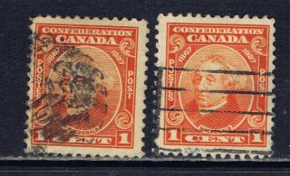 Canada 141 (11) 1927 1 Cent Orange Sir John A.  Macdonald Cv$4.  00 photo