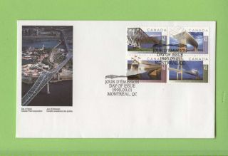 Canada 1995 20th World Road Congress,  Montreal.  Bridges First Day Cover photo