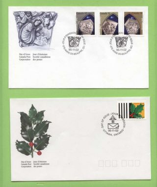 Canada 1995 Christmas.  Sculptured Capitals.  First Day Cover (2) photo