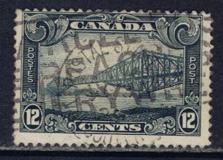 Canada 156 (1) 1929 12 Cent Grey Quebec Bridge Fine Cv$5.  00 photo