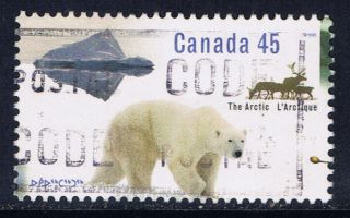 Canada 1574 (1) 1995 45 Cent Arctic - Polar Bear,  Caribou photo