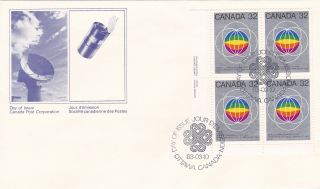 Canada 1983 Fdc United Nations Communications Year photo