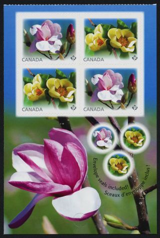 Canada 2625a Booklet Pane Flowers,  Magnolias photo