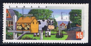 Canada 1850 (1) 2000 46 Cent Rural Mailboxes - Flowered House,  Cow & Church photo