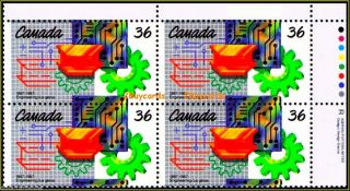 Canada 1987 Canadian Engineering Institute Fv Face $1.  44 Stamp Block photo