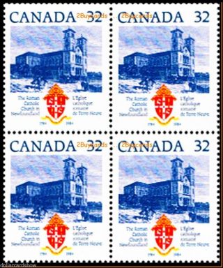 Canada 1984 Canadian Catholic Church Fv Face $1.  28 Stamp Block photo