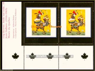 Canada 1999 Canadian Masterpieces Of Art Rooster Face $1.  90 Se - Tenant Stamp photo