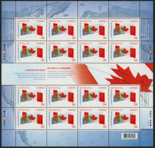 Canada 2331 Sheet Canadian Diplomacy,  Flag photo