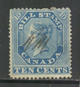 Canada Fb10,  1864 10c Queen Victoria 1st Federal Bill Issue,  Revenue Stamp photo